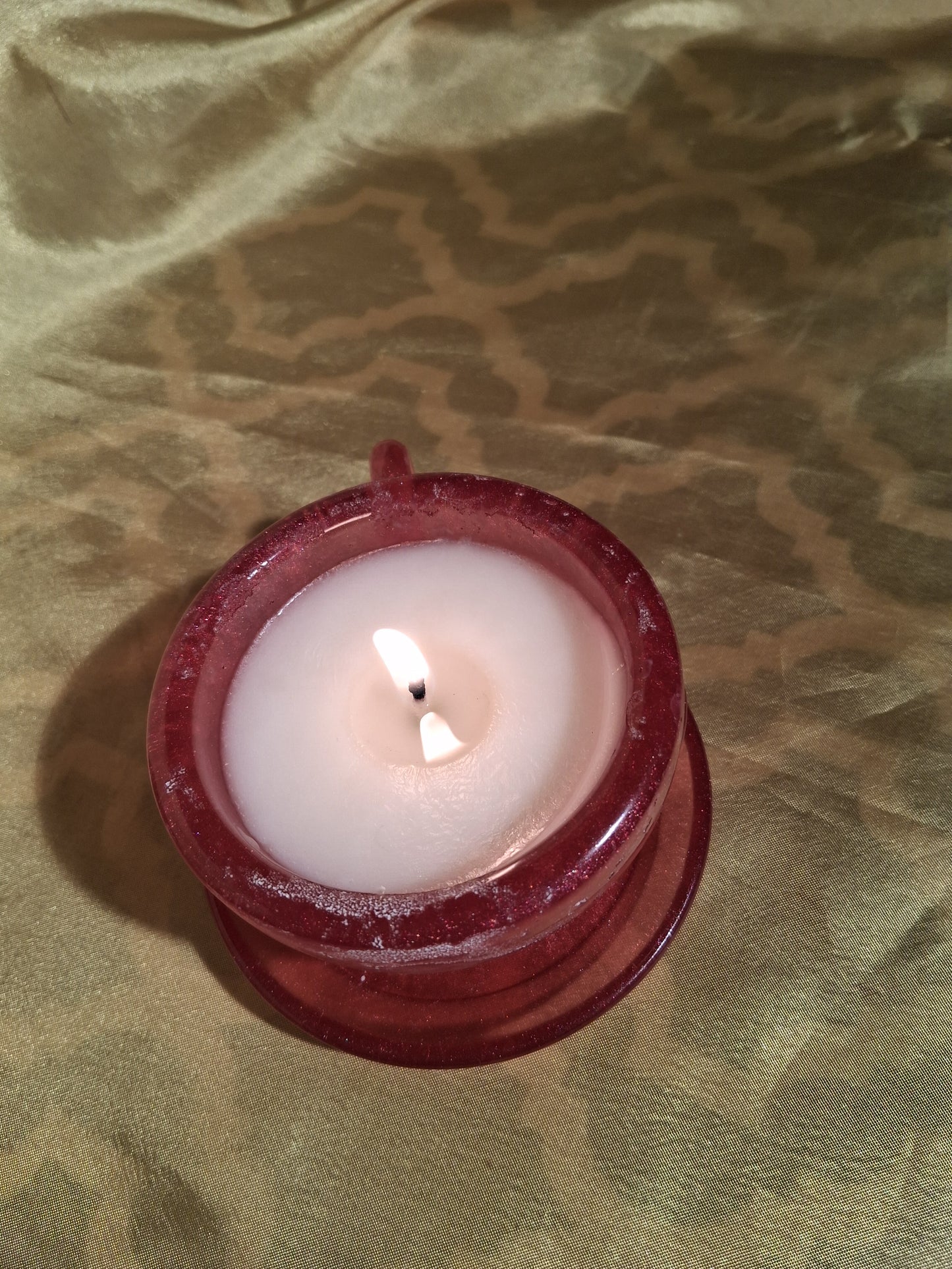 Resin Cafecito Scented Candle with plate