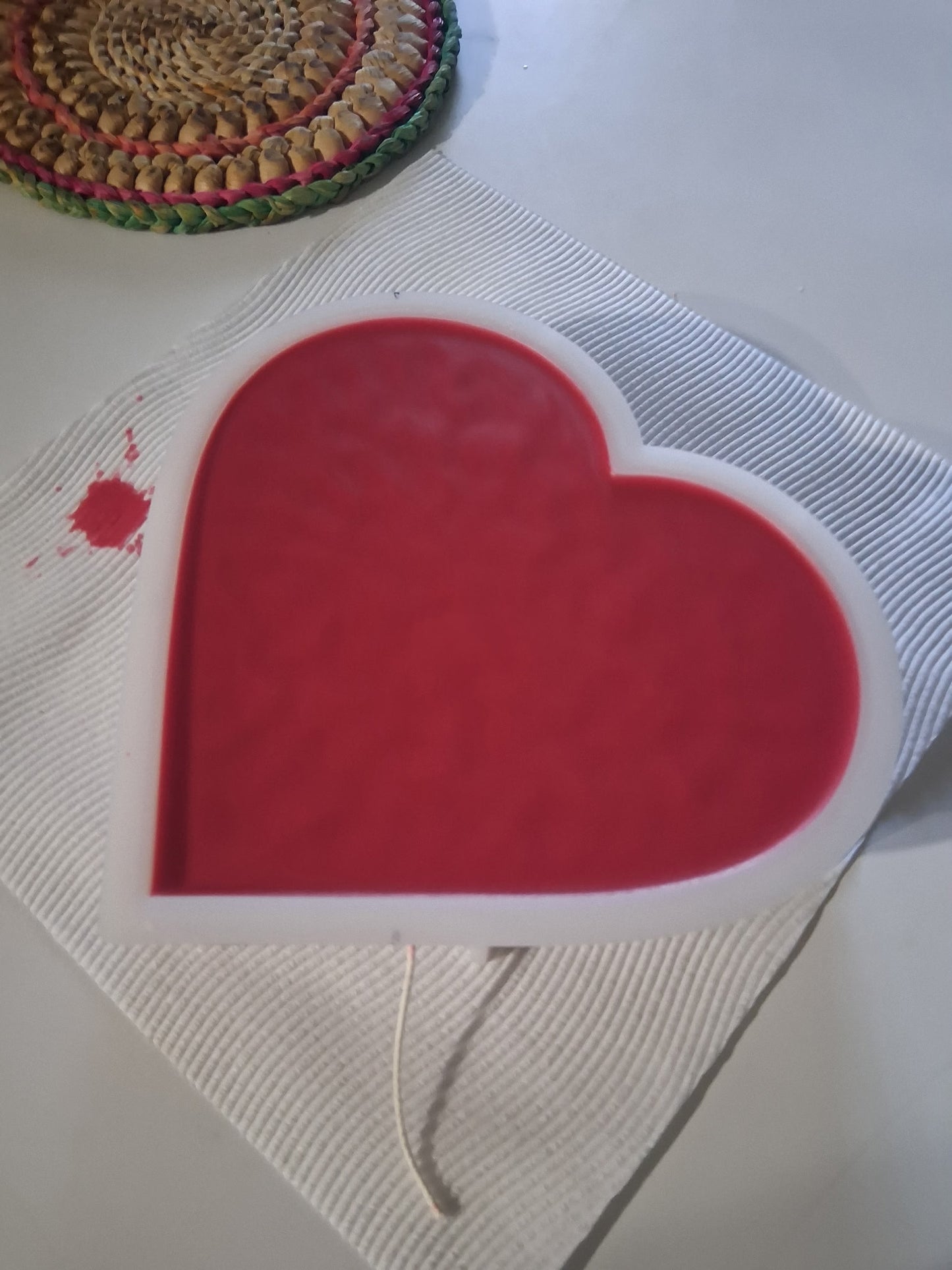 Big Heart shaped scented candle (standalone)