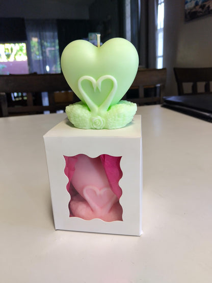Swan Heart Shaped Scented Candle