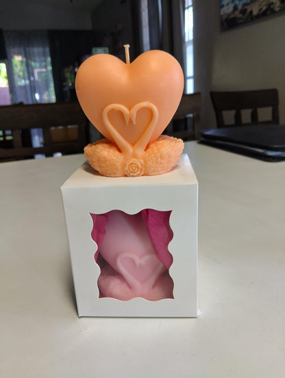 Swan Heart Shaped Scented Candle