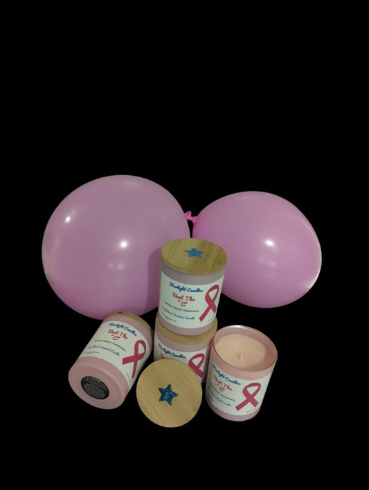 Beat the "C" Scented Candle 9oz, Breast Cancer Awareness, 50+hr burn