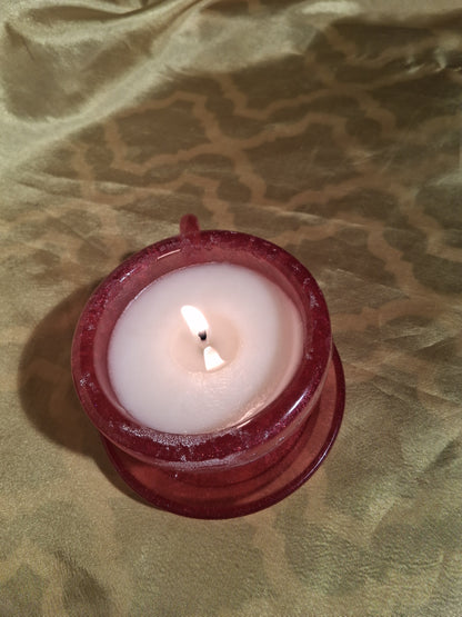 Resin Cafecito Scented Candle with plate