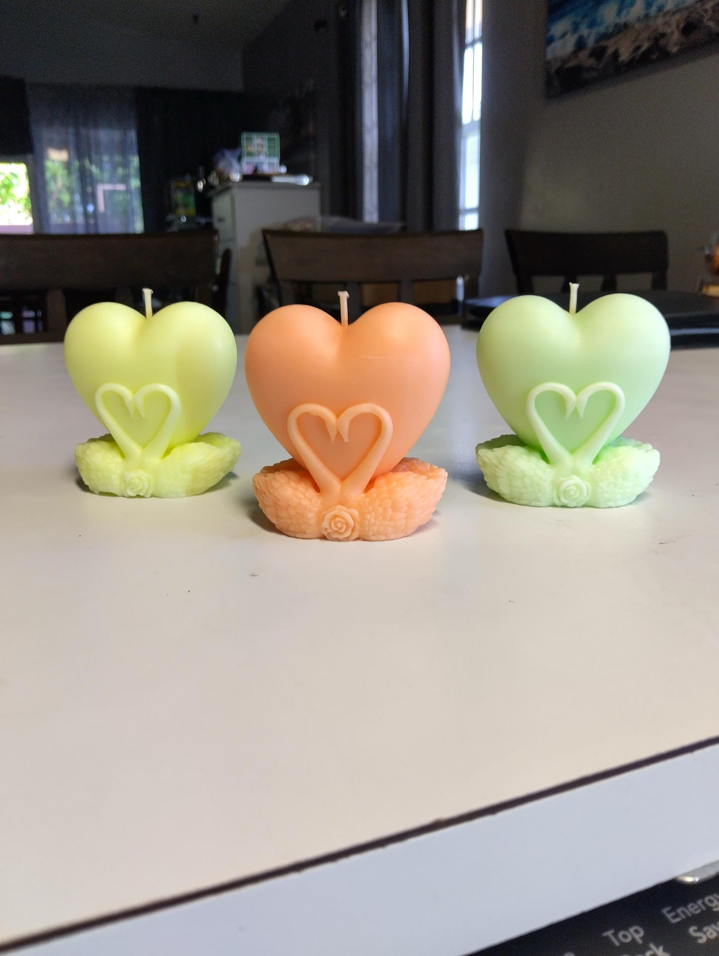 Swan Heart Shaped Scented Candle
