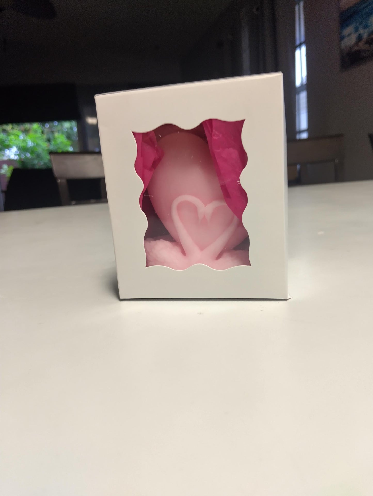 Swan Heart Shaped Scented Candle