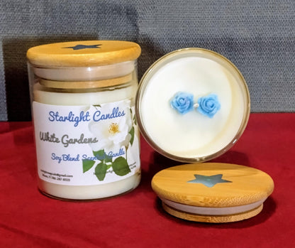 White Gardens Scented Candle/9oz/55+hr burn