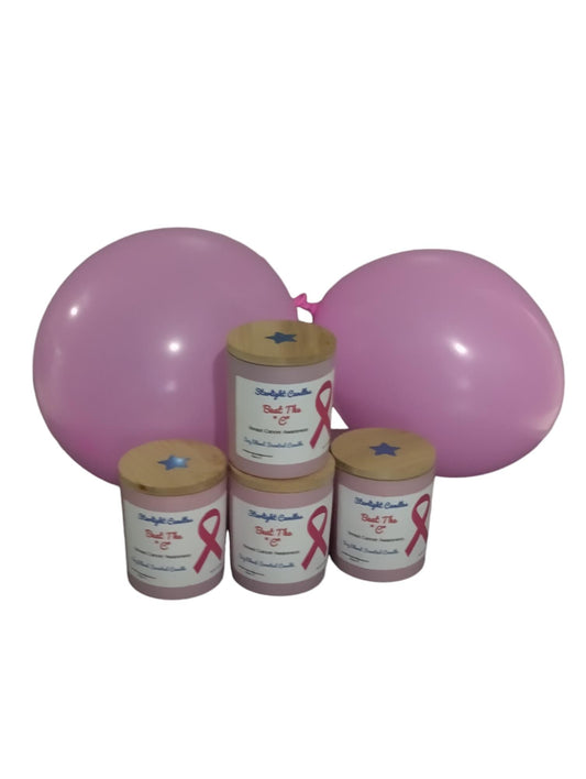 Beat the "C" Scented Candle 9oz, Breast Cancer Awareness, 50+hr burn