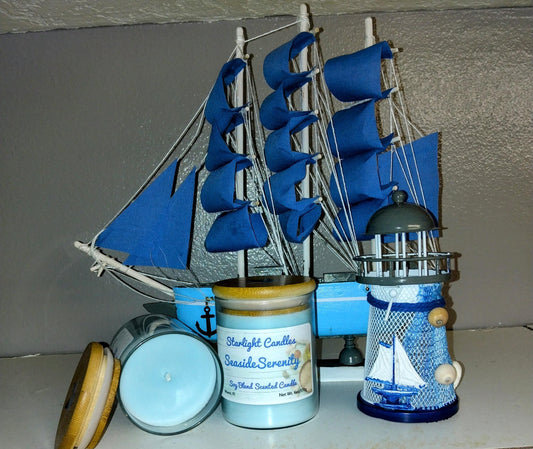 Seaside Serenity Scented Candle 6.5oz / 35+hr burn