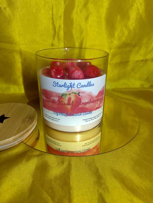 Sun-Kissed Strawberries Scented Candle - 18oz/90+hr burn time