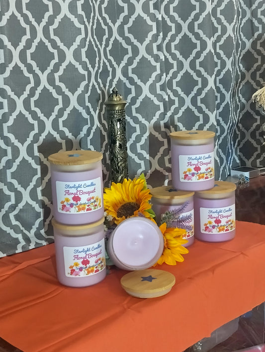 Floral Bouquet Scented Candle 6.5oz/35+hrs burn