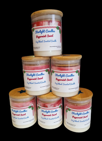 Peppermint Swirl Scented Candle