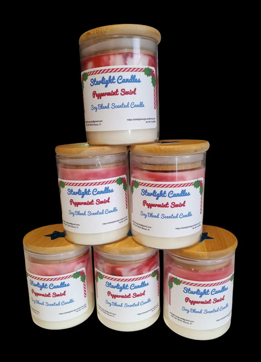 Peppermint Swirl Scented Candle