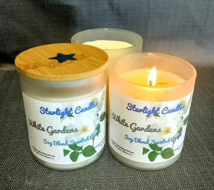 White Gardens Scented Candle/9oz/55+hr burn