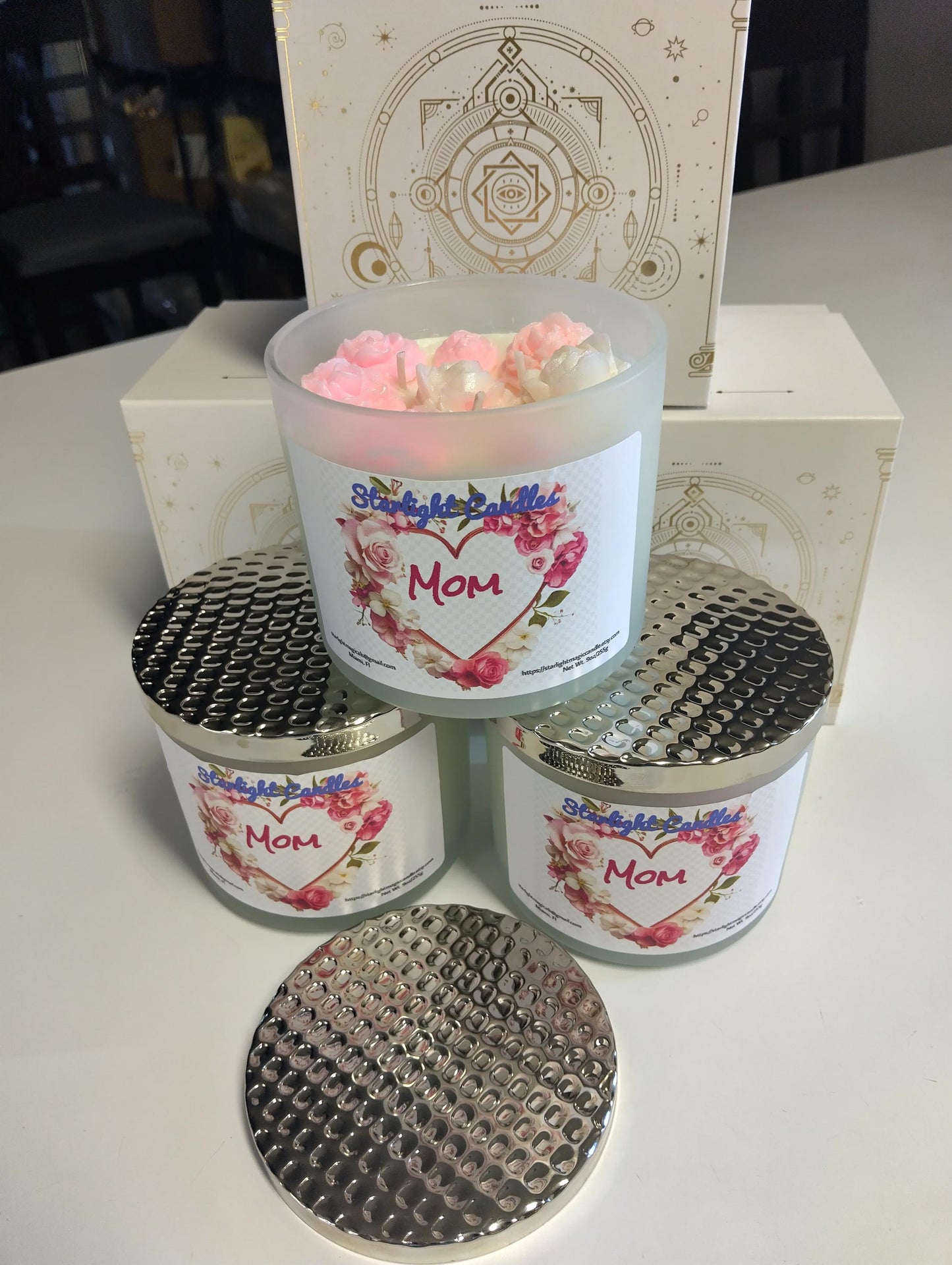 MOM Rose Scented Candle large - 13.5oz/75+hr burn time