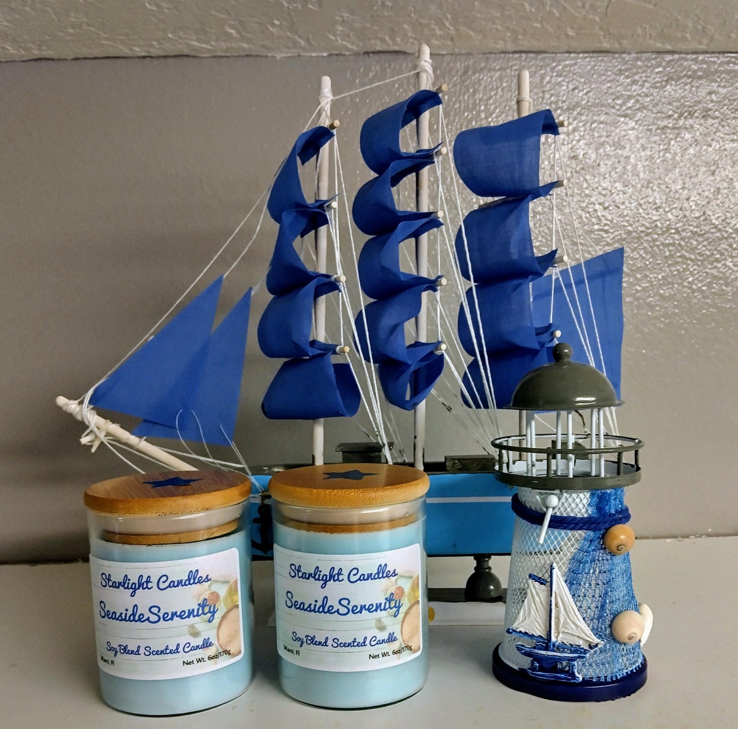 Seaside Serenity Scented Candle 6.5oz / 35+hr burn