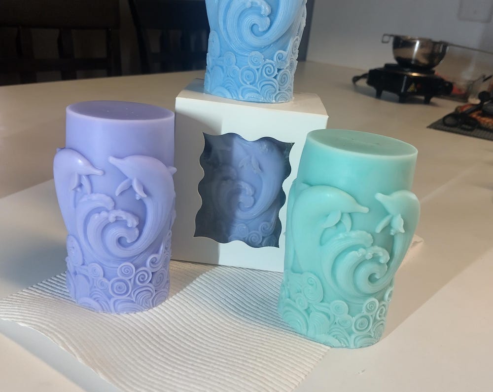 Dolphin Shaped Scented Candle