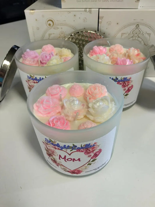 Rose Scented Candle large - 13.5oz/75+hr burn time
