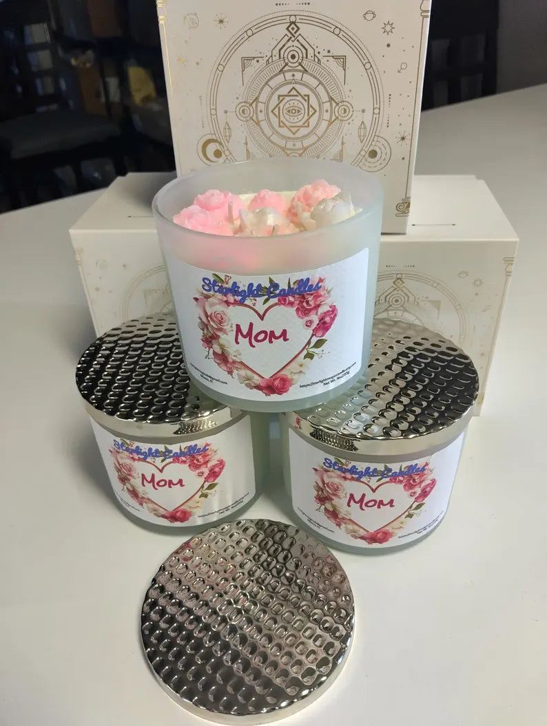 Rose Scented Candle large - 13.5oz/75+hr burn time