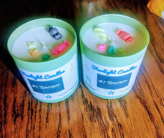 A #1 Teacher Scented Candle, 9oz/55+hr burn time