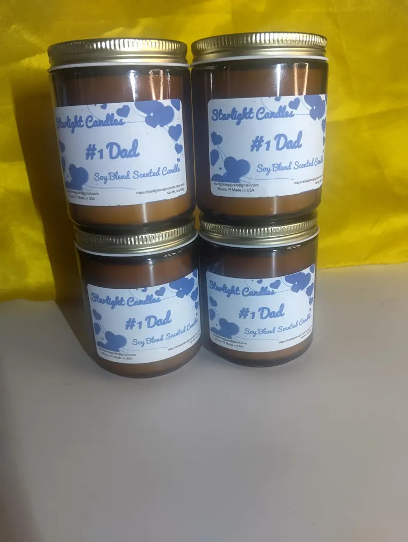 A #1 Dad Scented Candle, 8oz/40+hr burn time