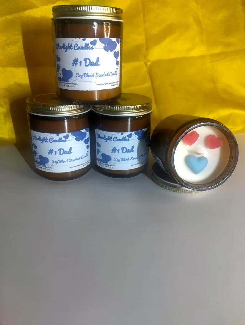 A #1 Dad Scented Candle, 8oz/40+hr burn time