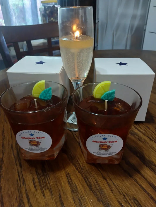 Whiskey Sour Gel Scented Candle, 8oz/80+hr burn time
