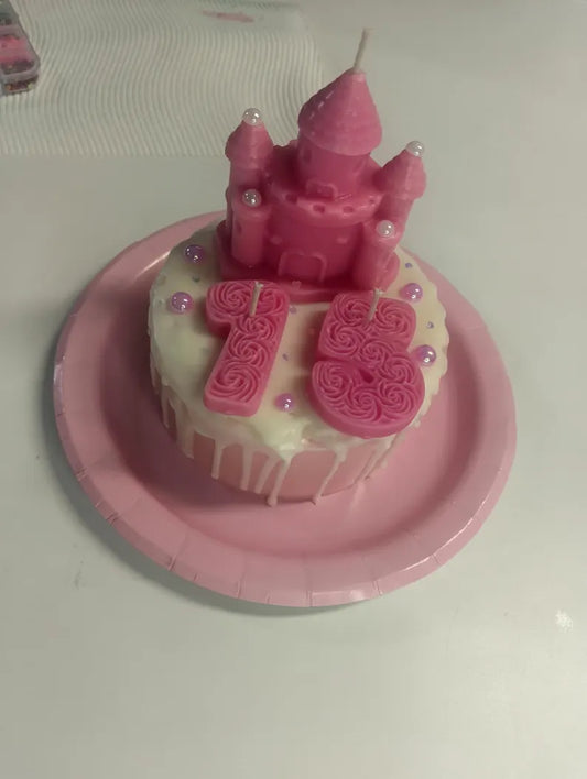 Birthday Cake scented candle (castle decor)(3 wick standalone)