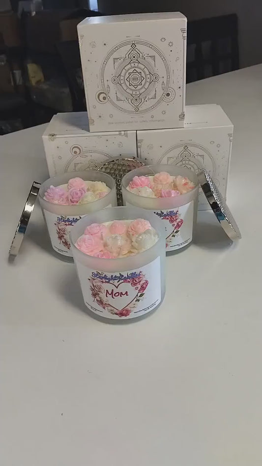 Rose Scented Candle large - 13.5oz/75+hr burn time